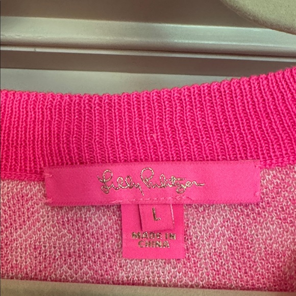 Lilly Pulitzer Pink Knit Leopard Sweater - Picture 4 of 7